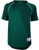 Mens Youth 2-Button Cool Mock Pin Dot Mesh Baseball Jersey