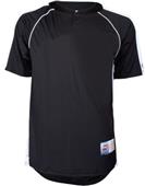 Mens Youth 2-Button Cool Mock Pin Dot Mesh Baseball Jersey