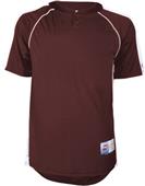 Mens Youth 2-Button Cool Mock Pin Dot Mesh Baseball Jersey