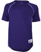 Mens Youth 2-Button Cool Mock Pin Dot Mesh Baseball Jersey