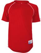 Mens Youth 2-Button Cool Mock Pin Dot Mesh Baseball Jersey