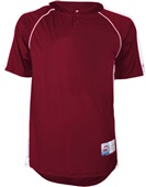 Mens Youth 2-Button Cool Mock Pin Dot Mesh Baseball Jersey