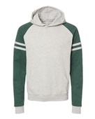 Jerzees Unisex Nublend Varsity Color-Block Hooded Sweatshirt 97CR OAT HTH/ F GN HT Primary