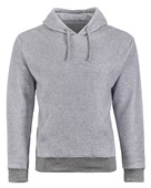 J America Adult Flip Side Fleece Hoodie 8709 GREY HEATHER Primary