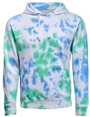 J America Ladies Tie-Dye Fleece Hoodie 8861 LAGOON TIE DYE Primary