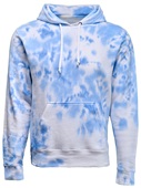 J America Ladies Tie-Dye Fleece Hoodie 8861 PERIWINKLE TIE DYE Primary