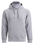J America Adult Gaiter Fleece Hoodie 8879 GREY HEATHER Primary