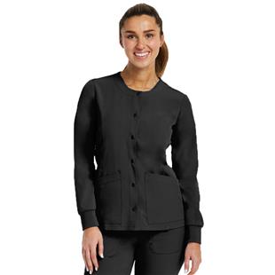 Epic by MedWorks Women's Snap Front Scrub Jacket | Navy - XS