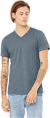 Bella+Canvas Unisex Heather CVC Short Sleeve V-Neck Tee 3005CVC HEATHER SLATE Primary