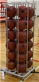 Bison SpaceSaver Lockable Vertical Basketball Carts