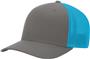 (STAND.) CHARCOAL CROWN & VISOR/NEON BLUE BACK