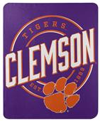 Northwest NCAA Clemson Tigers "Campaign" Fleece Throw
