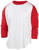 Rawlings Adult/ Youth 3/4 Sleeve Baseball T-Shirt (AL & YXS - Scarlet)