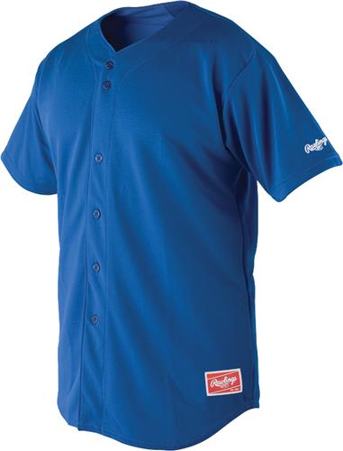 Easton Full-Button Baseball Jersey, Youth (YM - Forest), (YXL-Red