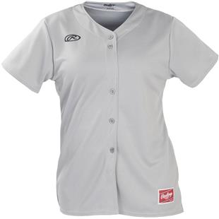 Champro Reliever Full Button Baseball Jersey Youth XLarge Grey