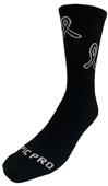 MELANOMA Awareness Black Ribbon Design Crew-Socks (1-Pair)