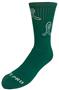 KIDNEY CANCER Awareness Green Ribbon Design Crew-Socks (1-Pair)