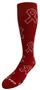 Over-The-Calf Red Ribbon Knee High Socks Aids HIV Awareness PAIR