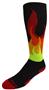 BURN-IN FLAMES - Cute Novelty Fun Design Kneehigh/OTC Socks PAIR