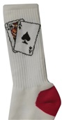 BLACKJACK CARDS - Cute Novelty Fun Design Crew-Socks (1-Pair)