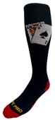 BLACKJACK CARDS - Cute Novelty Fun Design Knee-High Socks (1-Pair)