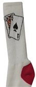 BLACKJACK CARDS - Cute Novelty Fun Design Knee-High Socks (1-Pair)