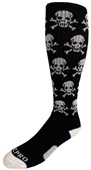 SKULL & CROSS BONES - Cute Novelty Fun Design Kneehigh/OTC Socks PAIR