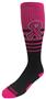 Over-The-Calf Pink Ribbon Graduated Cancer Awareness Knee High Socks PAIR