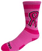 Crew Breast Cancer Awareness Pink Hoop Pink Ribbon Socks PAIR