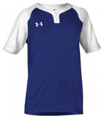 Youth Baseball Jersey, Short Sleeve, 2-Button, Under Armour