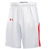 Under Armour Womens 9" Basketball Shorts, (WHITE) (No Pockets)