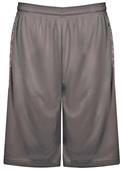 Mens 7" Inseam Line Embossed Panel Sports Shorts (With Pockets)
