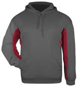 Adult (A3XL,A2XL - Graphite/Red) Unisex Loose-Fit Polyester Hoodie