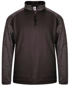 1/4-Zip Fleece PullOver, Adult (Black,Graphite,Navy) Loose-Fit Tonal Blend