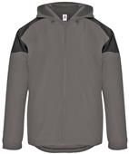 Badger Loose Fit Hooded Jacket, Adult (AXL,A2XL - Graphite,Red,Navy)
