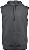 Sleeveless Loose-Fitted Fleece Hoodie, Adult (AXS,AS - Black,Graphite,Navy,Red,Royal)