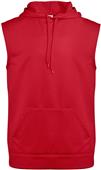 Sleeveless Loose-Fitted Fleece Hoodie, Adult (A2XL,AXS,AS - Black,Graphite,Navy,Red,Royal)