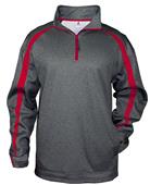 1/4 Zip Pullover Jacket, Adult (AXS,AS- Heather Steel or Heather Carbon) Loose Fit