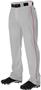 Braided Baseball Pants, Adult & Youth (A3XL- White,Black,Grey)