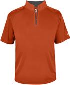 Short Sleeve 1/4 Zip Shirt Youth (YXS-Safety Yellow or Burnt Orange)