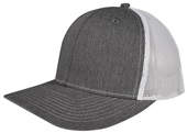 Low Profile Trucker Cap, Snap Back, Mesh Back, Twill Front, EPS115 CHARCOAL/WHITE (SPLIT) Primary