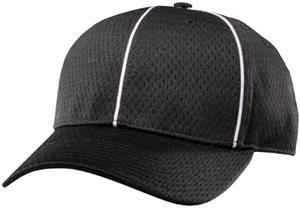 black fitted ball cap