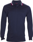 Adult Baseball Umpire Long Sleeve Polo Shirt (Black,Navy,Powder Blue)
