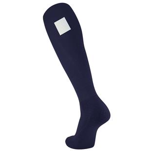 Solid Sock w/Square, Adult (AXL- Navy/White), (AL -Royal/White) PAIR