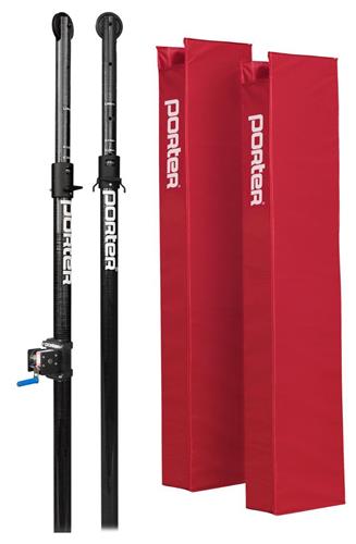 Porter Powr Carbon II End Standards Volleyball 3" Diameter With Pads PAIR. Free shipping.  Some exclusions apply.