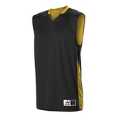 Alleson Adult Single Ply Reversible Jersey 589RSP Outside: BLACK, Inside: GOLD Primary