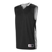 Alleson Adult Single Ply Reversible Jersey 589RSP Outside: BLACK, Inside: WHITE Primary