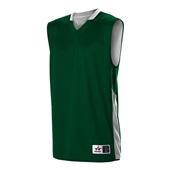 Alleson Adult Single Ply Reversible Jersey 589RSP Outside: FOREST, Inside: WHITE Primary