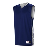 Alleson Adult Single Ply Reversible Jersey 589RSP Outside: NAVY, Inside: WHITE Primary