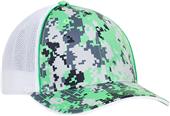 Pacific Headwear Digi Camo Trucker Flexfit Caps 408M